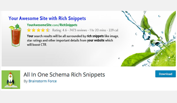 All in One Schema Rich Snippets là plugin cải thiện khả năng hiển thị của website trên trang tìm kiếm.