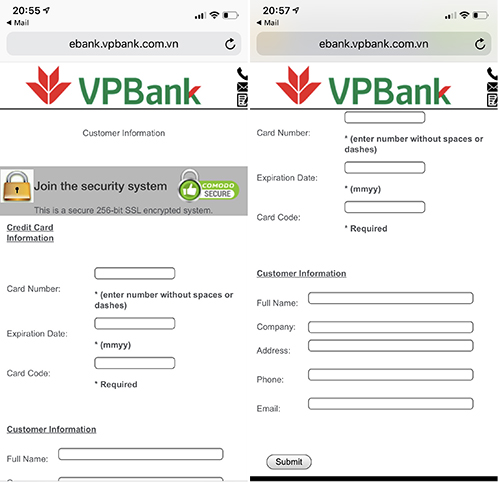 Khách hàng VPBank nhận được e-mail lừa đảo 2